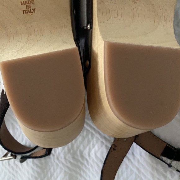 Unalira for Free People Cow print Ankle Wrap Clogs - Picture 10 of 11